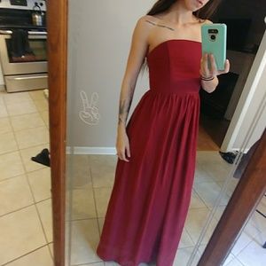 Red maxi dress